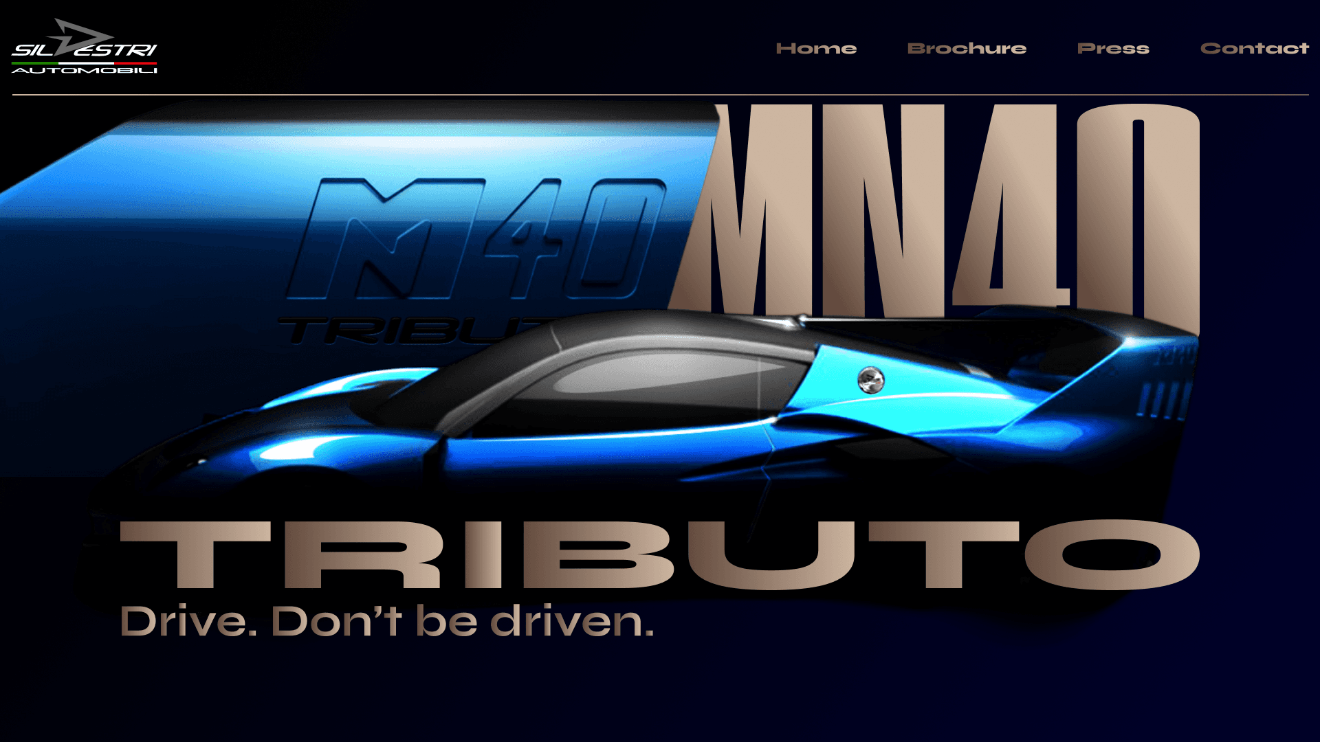 Silvestri Automobili Concept - MN-40 hero section